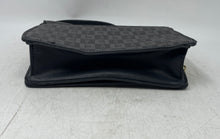 Load image into Gallery viewer, London Fog Womens Marci Black Gray Logo Print Inner Pockets Crossbody Purse
