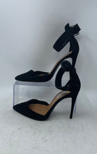 Load image into Gallery viewer, Steve Madden Womens Desire Black High Stiletto Ankle Strap Heels Size 7.5M
