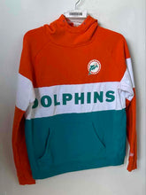 Load image into Gallery viewer, New Era Unisex Orange Aqua NFL Team Apparel Miami Dolphins Pullover Hoodie Sz M
