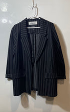 Load image into Gallery viewer, Liverpool Los Angeles Womens Gray Black Striped Long Sleeve Blazer Jacket Sz XL
