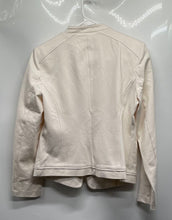 Load image into Gallery viewer, Anne Klein Womens Beige Welt Pocket Long Sleeve Full-Zip Motorcycle Jacket Sz S
