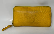 Load image into Gallery viewer, Authentic Tory Burch Womens Britten Yellow Zip-Around Wallet Stained Worm
