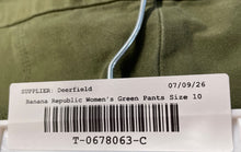 Load image into Gallery viewer, Banana Republic Womens Green Flat Front Side Zip Ankle Pants Size 10
