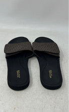 Load image into Gallery viewer, Michael Kors Womens Wade Brown Signature Print Open Toe Flat Slide Sandals Sz 8M

