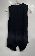 Load image into Gallery viewer, T Tahari Womens Black V-Neck Sleeveless Tie-Front Blouse Top Size Small
