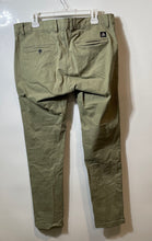 Load image into Gallery viewer, Zara Mens Green Flat Front Pockets Regular Fit Straight Leg Chino Pants Size 36
