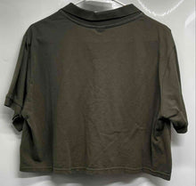 Load image into Gallery viewer, Wild Fable Womens Olive Green Short Sleeve Cropped Polo Shirt Size Large
