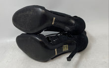 Load image into Gallery viewer, Schutz Womens Black Peep Toe Lace-Up Stiletto Strappy Heels Size 7.5 B
