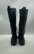 Load image into Gallery viewer, Vepose Womens CJY953 Black Leather Lace-Up Knee High Combat Boots Size 8.5

