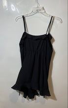 Load image into Gallery viewer, H&amp;M Womens Black Ruffle Trim Spaghetti Strap Square Neck Tie Mini Dress Size S
