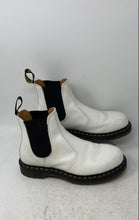 Load image into Gallery viewer, Dr. Martens Unisex 2976 White Black Leather Ankle Chelsea Boots Size M6 W7
