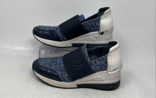 Load image into Gallery viewer, Michael Kors Womens Blue White Round Toe Slip-On Sneaker Shoes Size 5M
