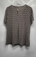 Load image into Gallery viewer, Vince Camuto Womens Black Beige Geometric Print Pullover Blouse Top Size XL
