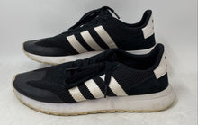 Load image into Gallery viewer, Adidas Womens Flashback BB5323 Black White Lace-Up Running Shoes Size 9
