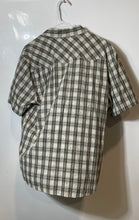 Load image into Gallery viewer, Calvin Klein Mens Green Beige Plaid Short Sleeve Button-Up Shirt Size L
