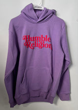 Load image into Gallery viewer, Humble Religion Womens Purple Graphic Print Long Sleeve Pullover Hoodie Size M
