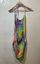 Load image into Gallery viewer, Fashion Nova Womens Diva At Dawn Multicolor Tie Dye Halter Neck Mini Dress Sz M

