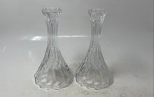 Load image into Gallery viewer, Set Of 2 Pcs Mikasa Capella Crystal Clear Candlestick Holder Collectible
