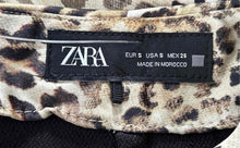 Load image into Gallery viewer, Zara Womens Multicolor Animal Print Side Zip Wrap Mini Skirt Size Small
