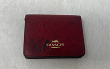 Load image into Gallery viewer, Coach Womens Red Signature Print Inner Pockets Bifold Wallet
