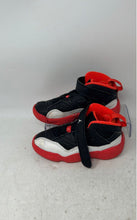 Load image into Gallery viewer, Nike Kids Jumpman Two Trey Black White Red Lace-Up Sneakers Shoes Size 11C

