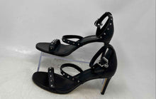 Load image into Gallery viewer, Michael Kors Womens Black Studded High Stiletto Ankle Strap Heels Size 7M
