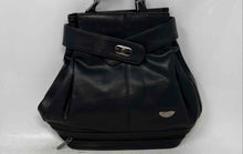 Load image into Gallery viewer, Pagani Womens Black Faux Leather Outer Pocket Adjustable Strap Crossbody Purse
