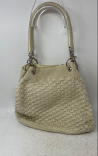Load image into Gallery viewer, Sak Womens Beige Crochet Double Handle Shoulder Tote Handbag
