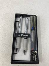 Load image into Gallery viewer, Pierre Cardin Silver 15 Pcs Ballpoint Mini Pen &amp; Mechanical Pencil Set With Case
