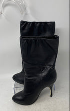 Load image into Gallery viewer, Beautiful Intelligent Womens Leather Pull-On Stiletto Ankle Booties Black 5.5
