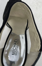 Load image into Gallery viewer, Michael Kors Womens Leighton Black Leather Open Toe Platform Heels Size 8M

