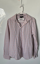 Load image into Gallery viewer, Banana Republic Mens Pink Plaid Collared Wrinkle Resistant Button-Up Shirt Sz M
