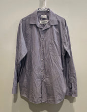 Load image into Gallery viewer, Calvin Klein Mens Multicolor Striped Long Sleeve Regular Fit Dress Shirt Size 17
