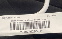 Load image into Gallery viewer, DKNY Womens Black Surplice Neck Back-Zip Wrap Dress Size 6 With Tag
