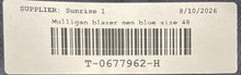 Load image into Gallery viewer, Mulligan Mens Blue Long Sleeve Notch Collar Pockets 2-Button Blazer Size 48
