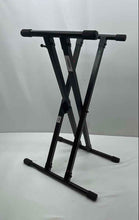 Load image into Gallery viewer, Proline Black X-Shape Musical Instrument Adjustable Leg Folding Keyboard Stand
