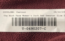 Load image into Gallery viewer, The North Face Womens Dark Red Long Thumbhole Sleeve Full-Zip Hoodie Size S
