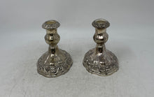 Load image into Gallery viewer, Set Of 2 Pcs Towle Silver-Tone Engraved Home Decor Collectible Candle Holders
