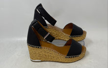 Load image into Gallery viewer, Franco Sarto Womens Clemens Brown Black Ankle Strap Platform Heels Size 7W
