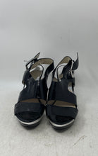 Load image into Gallery viewer, Michael Kors Womens Carla Black Leather Stiletto Heel Slingback Sandals Size 8M
