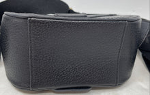 Load image into Gallery viewer, True Religion Womens Black Leather Detachable Strap Flap Magnetic Crossbody Bag
