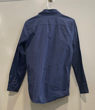 Load image into Gallery viewer, Calvin Klein Boys Blue Printed Slim Fit Stretch Long Sleeve Dress Shirt Size 20
