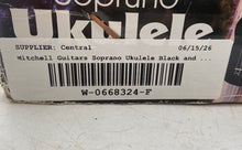 Load image into Gallery viewer, Mitchell MU40 Black And Brown Right-Handed Soprano Ukulele Small With Box
