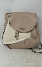 Load image into Gallery viewer, Kate Spade New York Womens Beige Leather Inner Pocket Flap Travel Backpack
