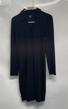 Load image into Gallery viewer, Gap Womens Black Long Sleeve Spread Collar Ribbed Shirt Dress Size Small
