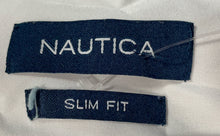 Load image into Gallery viewer, Nautica Mens White Long Sleeve Slim Fit Dress Shirt Size XL 17-17.5 34/35
