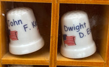 Load image into Gallery viewer, 42-Pieces U.S. Presidential Thimble Collection Housed In A Wooden Display Case
