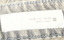 Load image into Gallery viewer, Zara Womens Gray Denim Washout Medium Wash Pockets Straight Leg Jeans Size 2
