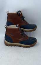 Load image into Gallery viewer, Timberland Womens Mt Hayes A1631 Blue Brown Leather Waterproof Snow Boots Size 8

