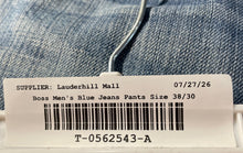 Load image into Gallery viewer, Boss Hugo Boss Mens Blue Denim Medium Wash Pockets Straight Leg Jeans Size 38/30
